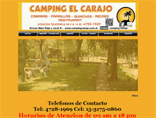 Tablet Screenshot of campingcarajo.com.ar
